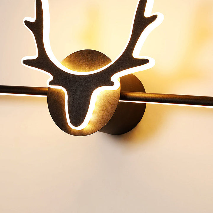 Contemporary Scandinavian Deer Design Iron Acrylic LED Vanity Wall Sconce Lamp for Bathroom Mirror-Orizon Depot