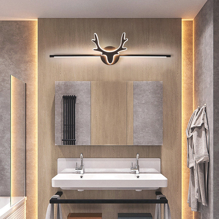 Contemporary Scandinavian Deer Design Iron Acrylic LED Vanity Wall Sconce Lamp for Bathroom Mirror-Orizon Depot