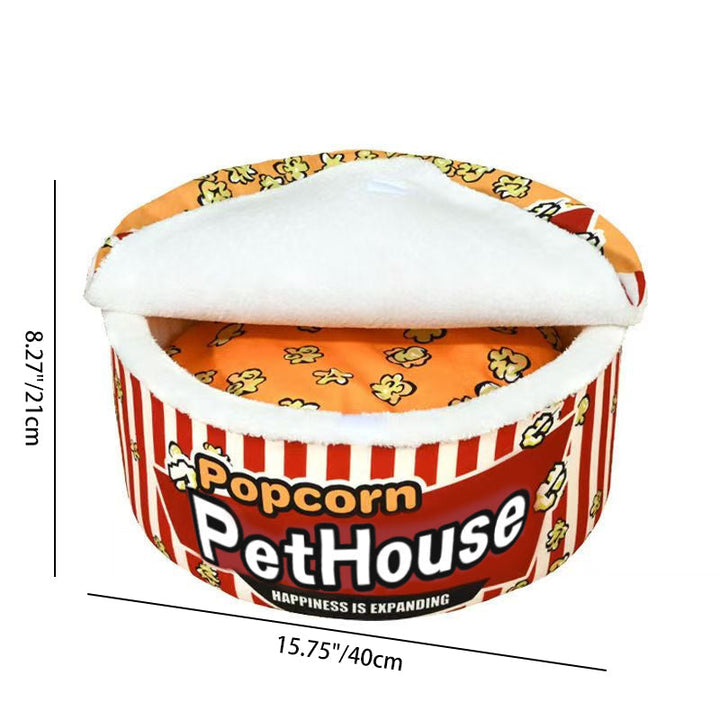 Stylish Cylindrical Velvet Pet Bed for Cats - Detachable Design-Orizon Depot