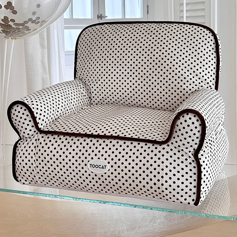 Stylish Minimalist Rectangular Cat Bed with Backrest for Living Room-Orizon Depot
