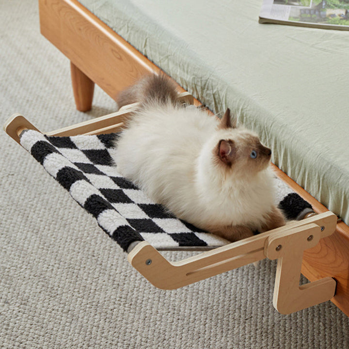 Stylish Multi-Layer Rectangular Cat Bed with Cotton Linen & Steel-Orizon Depot