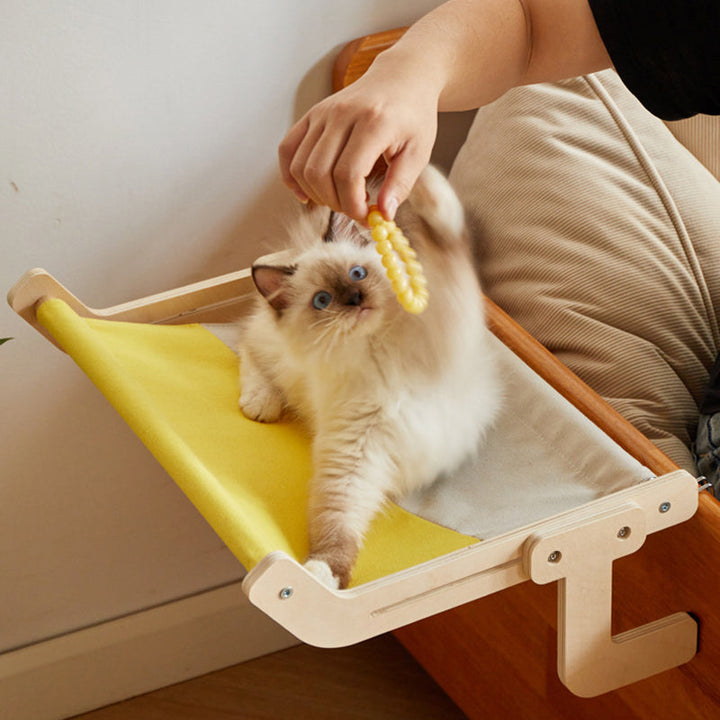 Stylish Multi-Layer Rectangular Cat Bed with Cotton Linen & Steel-Orizon Depot
