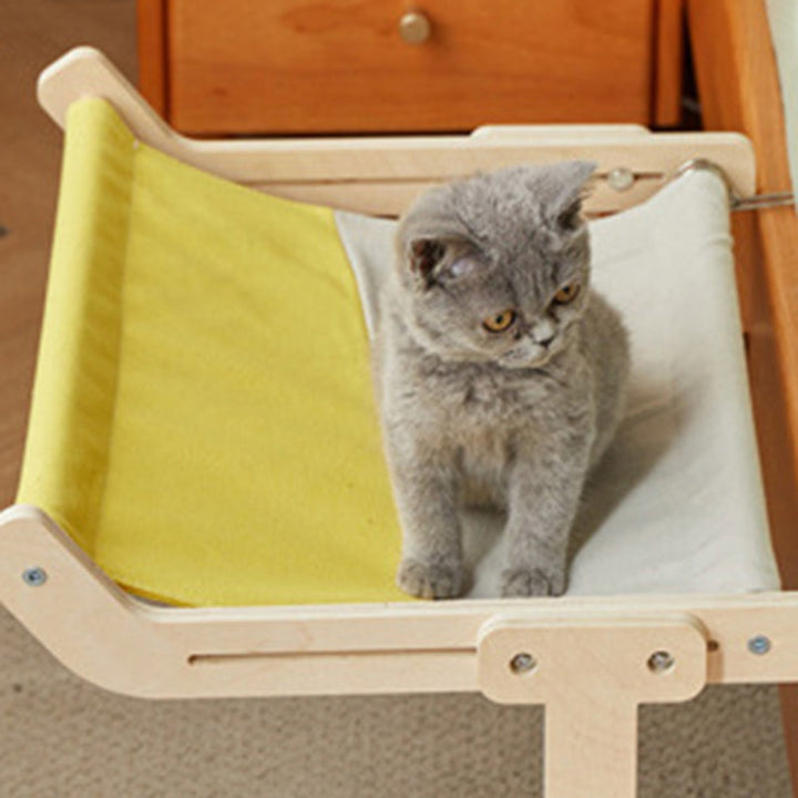 Stylish Multi-Layer Rectangular Cat Bed with Cotton Linen & Steel-Orizon Depot