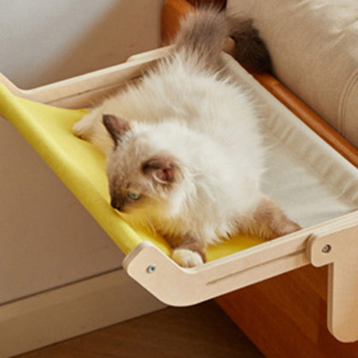 Stylish Multi-Layer Rectangular Cat Bed with Cotton Linen & Steel-Orizon Depot