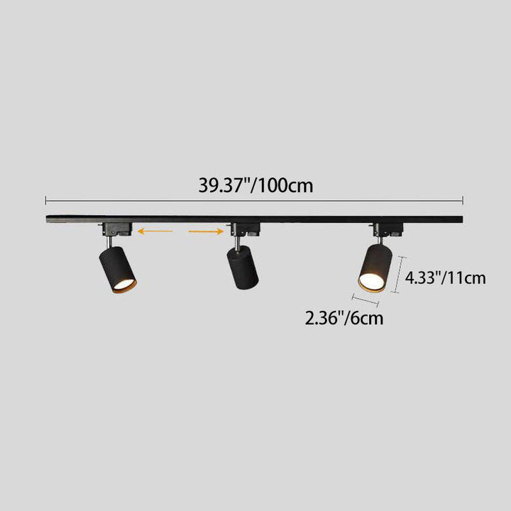 Modern Industrial Tubular Multi-Head LED Track Ceiling Light Fixture-Orizon Depot
