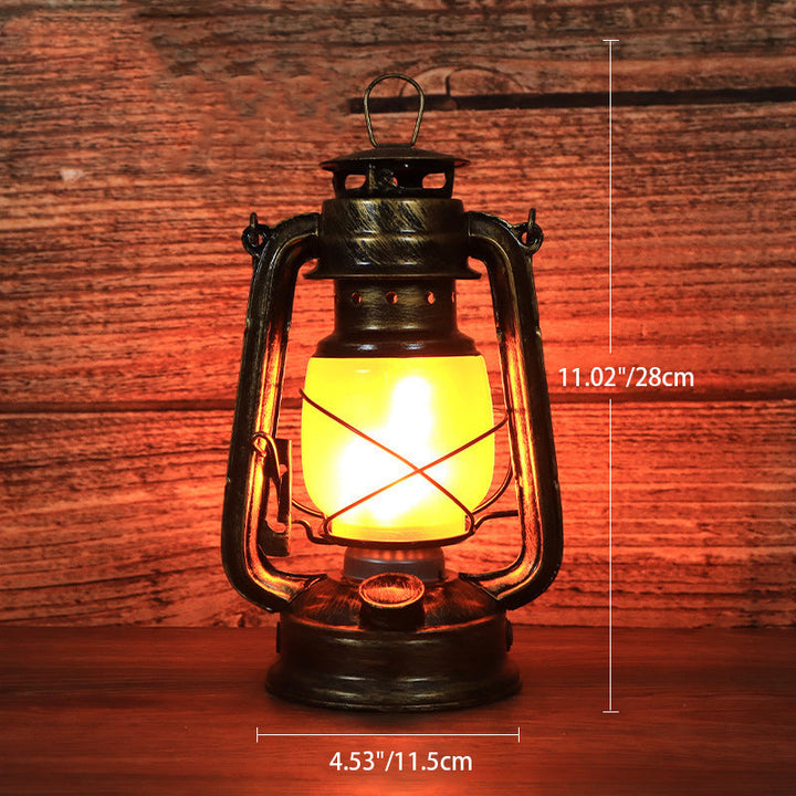Vintage Round Horse Lamp - Iron Acrylic LED Table Lamp for Living Room-Orizon Depot
