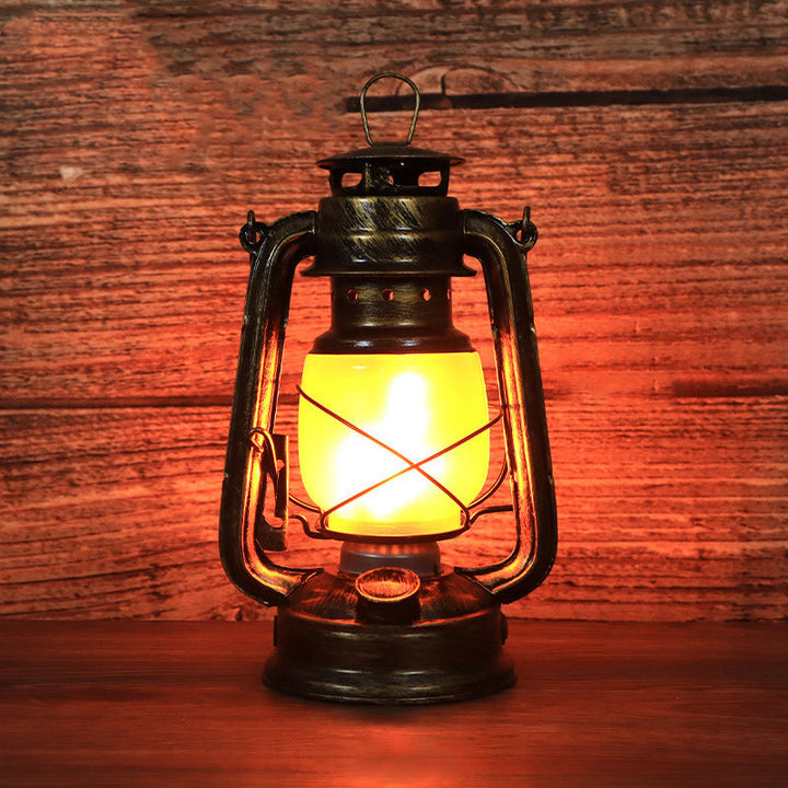Vintage Round Horse Lamp - Iron Acrylic LED Table Lamp for Living Room-Orizon Depot