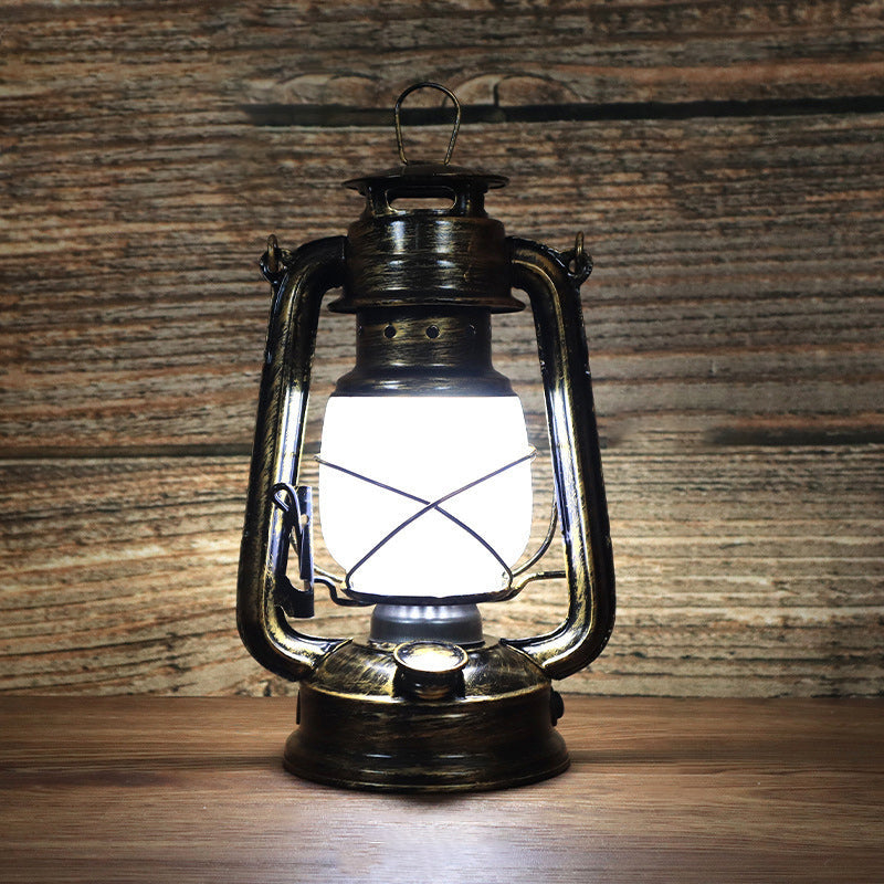 Vintage Round Horse Lamp - Iron Acrylic LED Table Lamp for Living Room-Orizon Depot