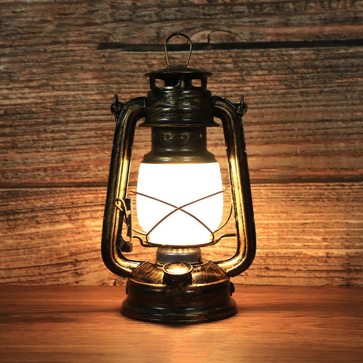 Vintage Round Horse Lamp - Iron Acrylic LED Table Lamp for Living Room-Orizon Depot