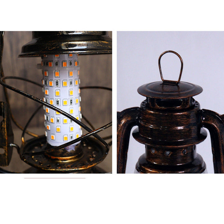 Vintage Round Horse Lamp - Iron Acrylic LED Table Lamp for Living Room-Orizon Depot