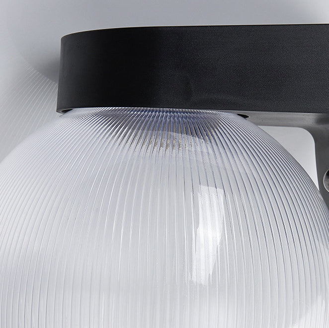 Modern Minimalist Waterproof Orb Wall Sconce – Polycarbonate Acrylic Outdoor Patio Light-Orizon Depot