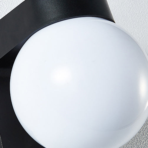 Modern Minimalist Waterproof Orb Wall Sconce – Polycarbonate Acrylic Outdoor Patio Light-Orizon Depot