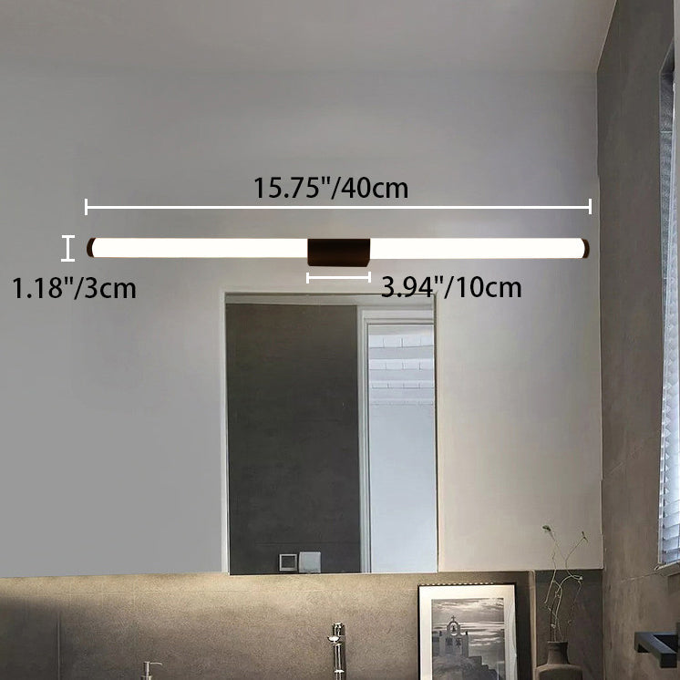 Modern Minimalist Cylindrical LED Wall Sconce with Iron Base Acrylic Shade for Bathroom Vanity-Orizon Depot