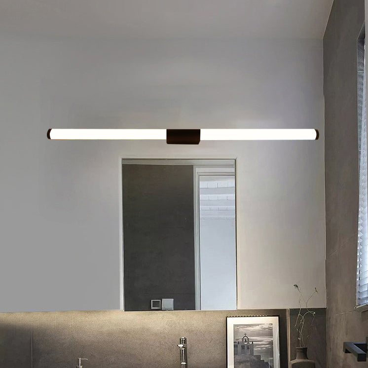 Modern Minimalist Cylindrical LED Wall Sconce with Iron Base Acrylic Shade for Bathroom Vanity-Orizon Depot