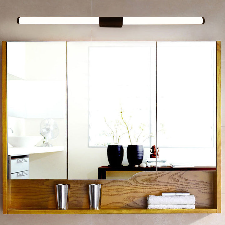 Modern Minimalist Cylindrical LED Wall Sconce with Iron Base Acrylic Shade for Bathroom Vanity-Orizon Depot