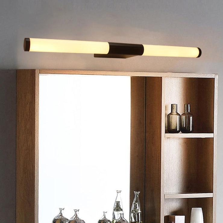 Modern Minimalist Cylindrical LED Wall Sconce with Iron Base Acrylic Shade for Bathroom Vanity-Orizon Depot