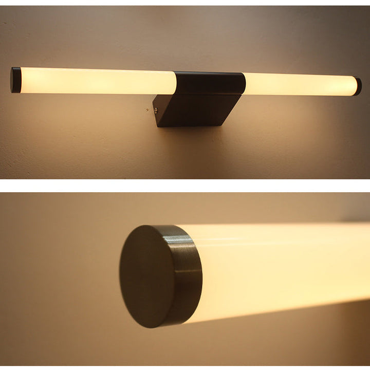 Modern Minimalist Cylindrical LED Wall Sconce with Iron Base Acrylic Shade for Bathroom Vanity-Orizon Depot