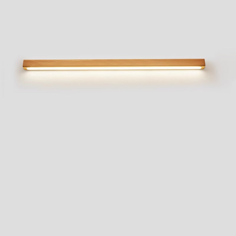 Japanese Minimalist Solid Wood Strip LED Wall Sconce Lamp-Orizon Depot