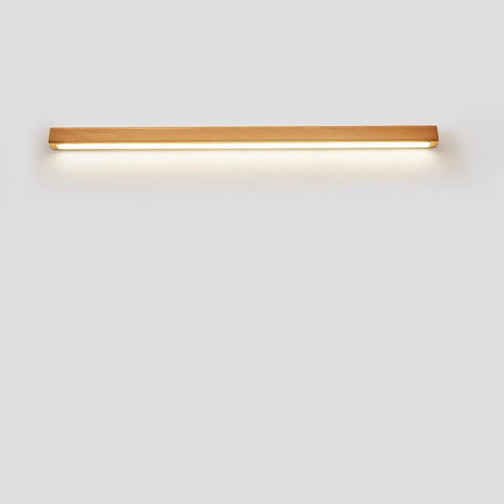 Japanese Minimalist Solid Wood Strip LED Wall Sconce Lamp-Orizon Depot