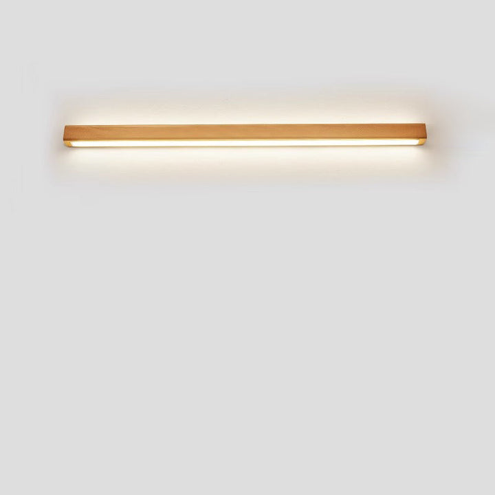 Japanese Minimalist Solid Wood Strip LED Wall Sconce Lamp-Orizon Depot