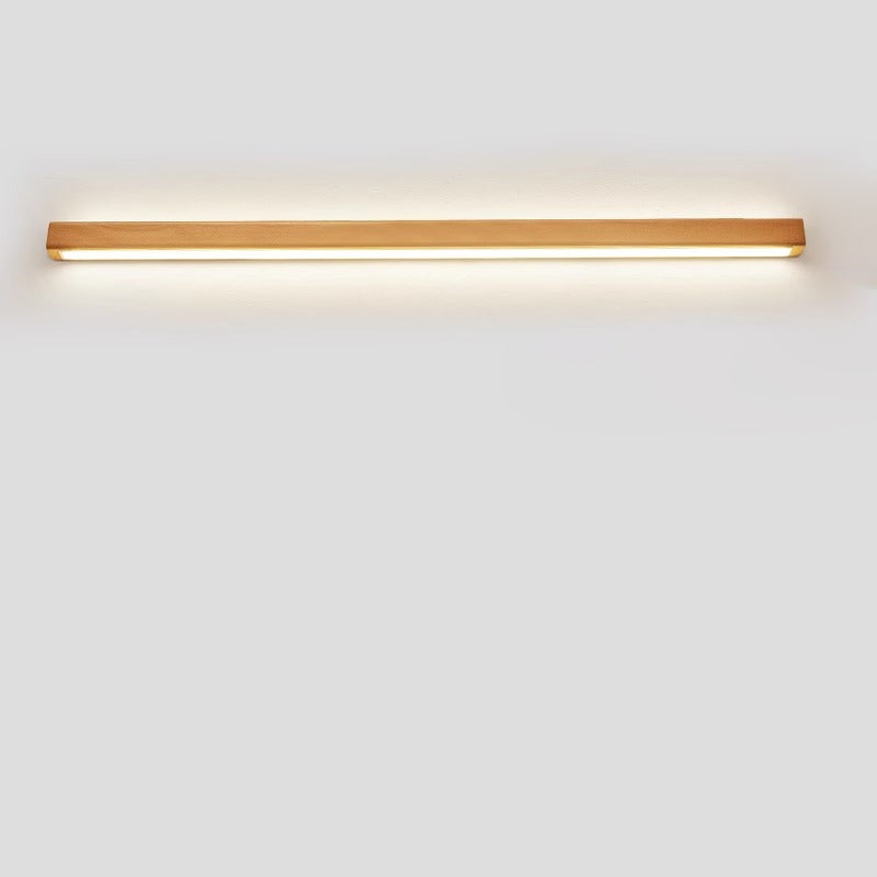 Japanese Minimalist Solid Wood Strip LED Wall Sconce Lamp-Orizon Depot