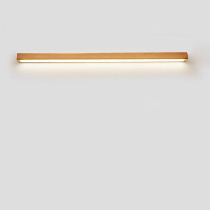 Japanese Minimalist Solid Wood Strip LED Wall Sconce Lamp-Orizon Depot