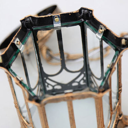 Traditional Vintage Waterproof Hexagonal Column Palace Patio Pendant Lamp-Orizon Depot