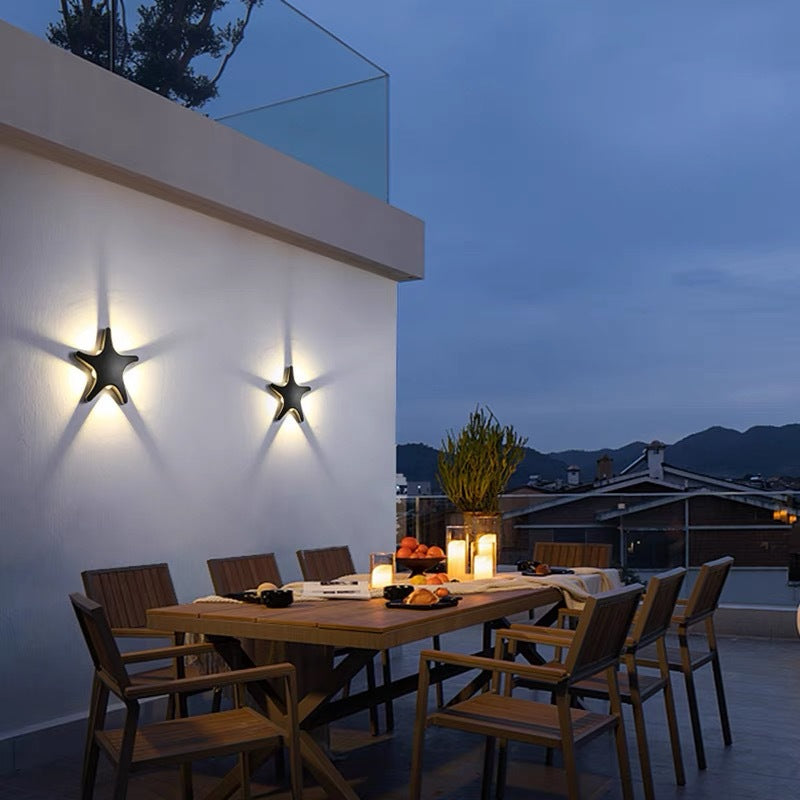 Contemporary Starfish Design Waterproof LED Outdoor Wall Sconce in Die-Cast Aluminum