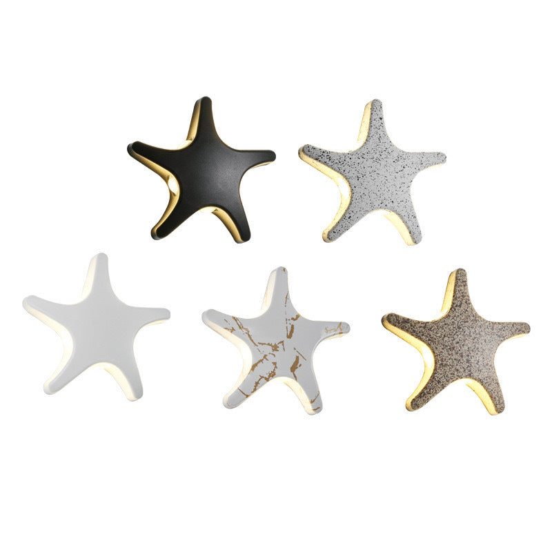 Contemporary Starfish Design Waterproof LED Outdoor Wall Sconce in Die-Cast Aluminum