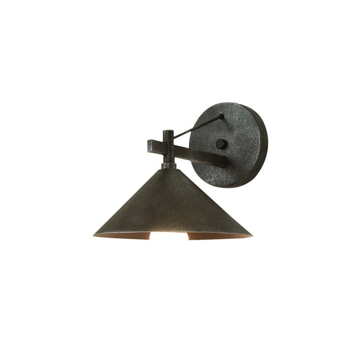 Contemporary Nordic Iron Geometric Cone Outdoor Waterproof Wall Sconce Lamp-Orizon Depot