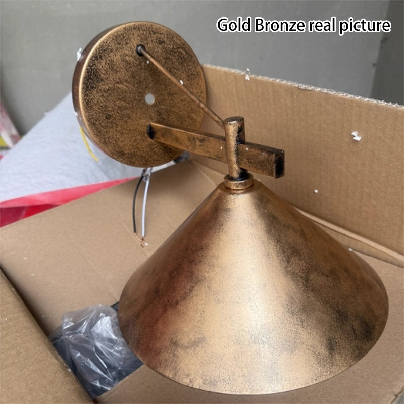 Contemporary Nordic Iron Geometric Cone Outdoor Waterproof Wall Sconce Lamp-Orizon Depot