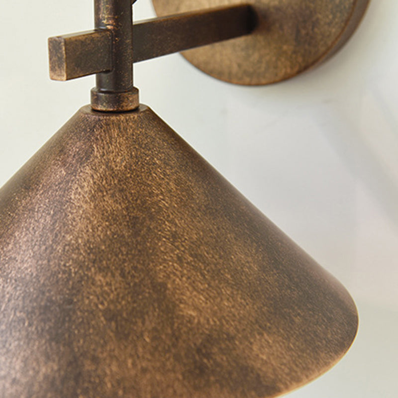 Contemporary Nordic Iron Geometric Cone Outdoor Waterproof Wall Sconce Lamp-Orizon Depot