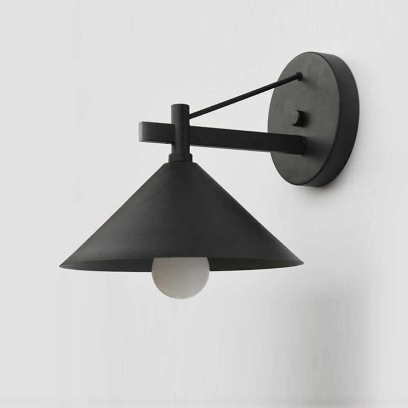 Contemporary Nordic Iron Geometric Cone Outdoor Waterproof Wall Sconce Lamp-Orizon Depot