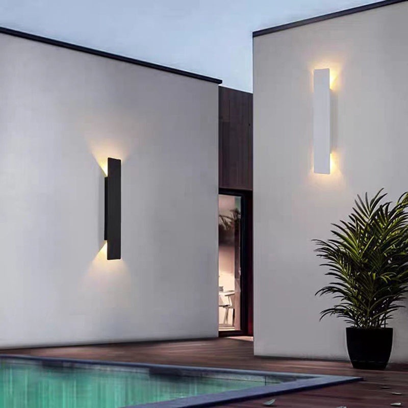 Modern Minimalist Waterproof Long Strip Aluminum Acrylic LED Wall Sconce Lamp for Patio