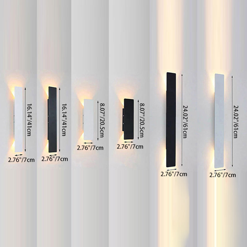 Modern Minimalist Waterproof Long Strip Aluminum Acrylic LED Wall Sconce Lamp for Patio