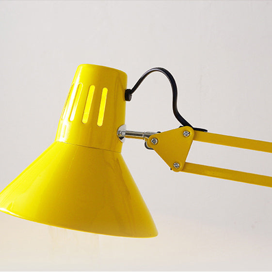 Contemporary Scandinavian Retractable Swivel Floor Lamp 1-Light Round Iron Standing Lamp
