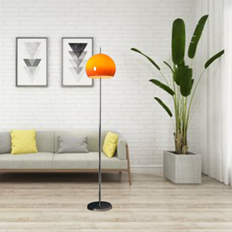 Modern Mid-Century 2-Light Mushroom Iron Acrylic Standing Lamp for Living Room