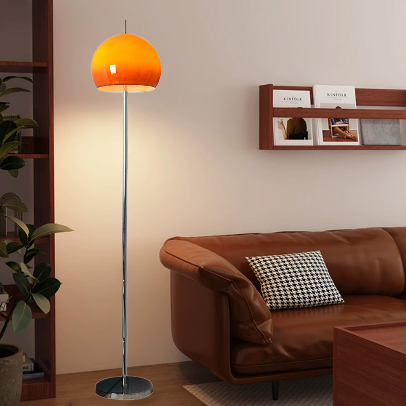 Modern Mid-Century 2-Light Mushroom Iron Acrylic Standing Lamp for Living Room