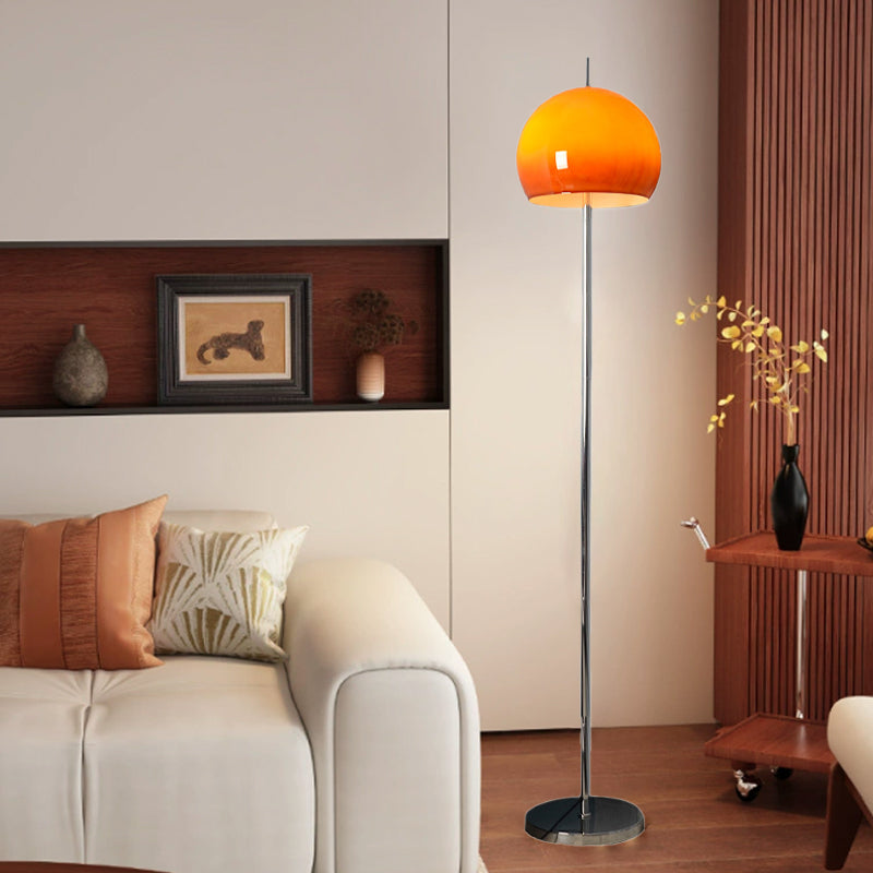 Modern Mid-Century 2-Light Mushroom Iron Acrylic Standing Lamp for Living Room