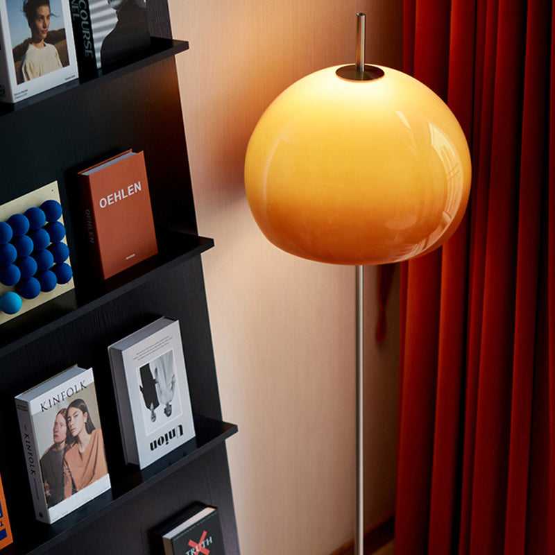 Modern Mid-Century 2-Light Mushroom Iron Acrylic Standing Lamp for Living Room