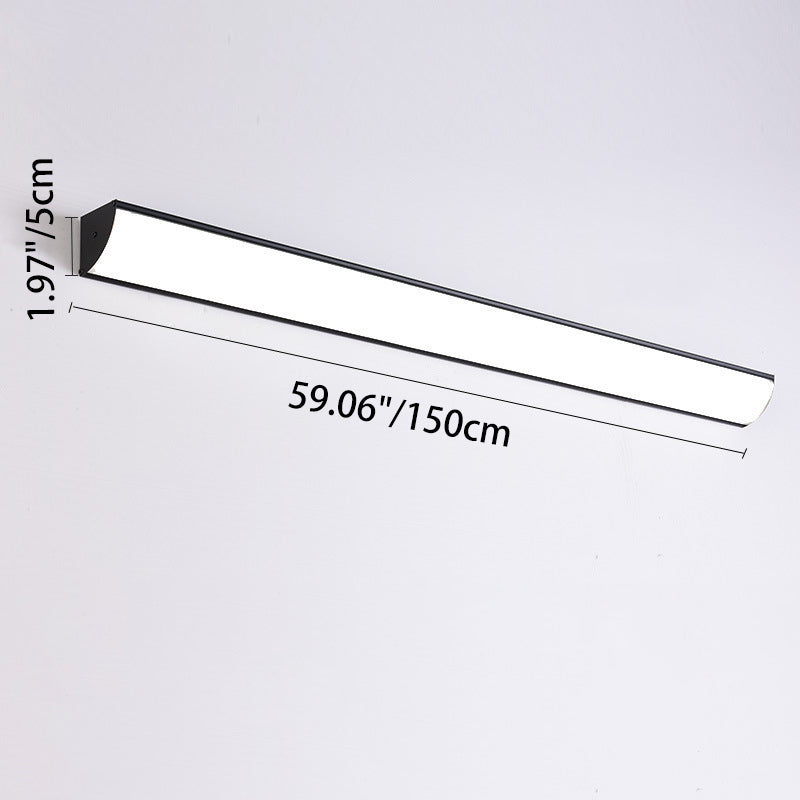 Modern Minimalist Waterproof Rectangular Aluminum Acrylic LED Wall Sconce Lamp for Outdoor Garden