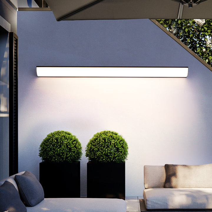 Modern Minimalist Waterproof Rectangular Aluminum Acrylic LED Wall Sconce Lamp for Outdoor Garden-Orizon Depot