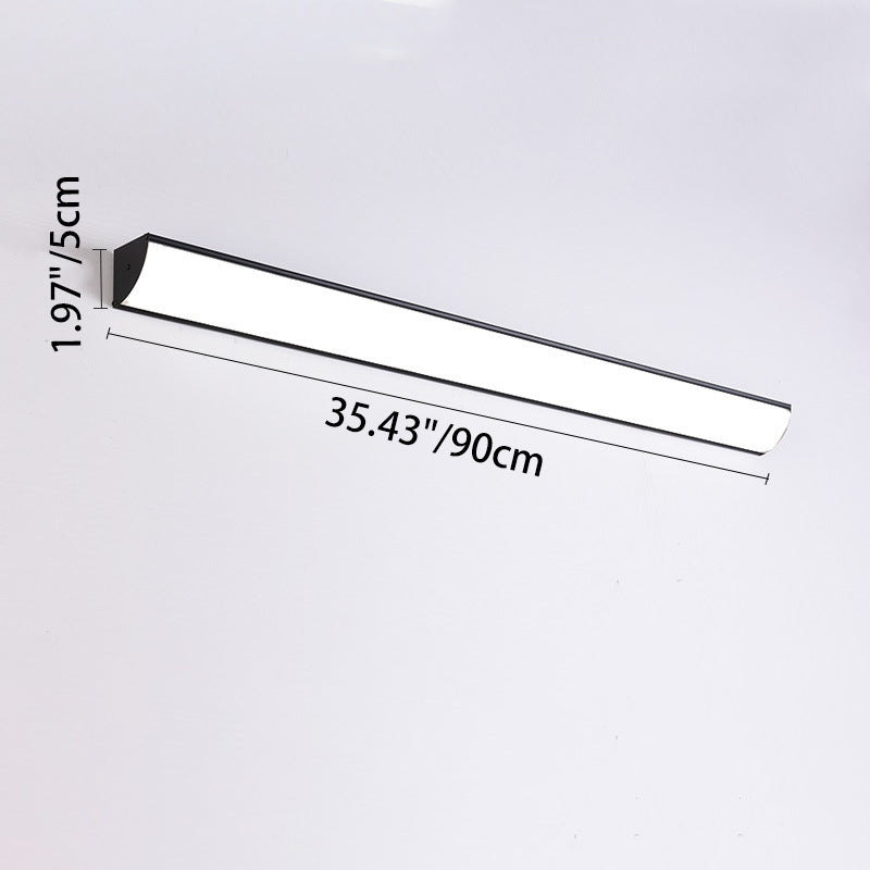 Modern Minimalist Waterproof Rectangular Aluminum Acrylic LED Wall Sconce Lamp for Outdoor Garden