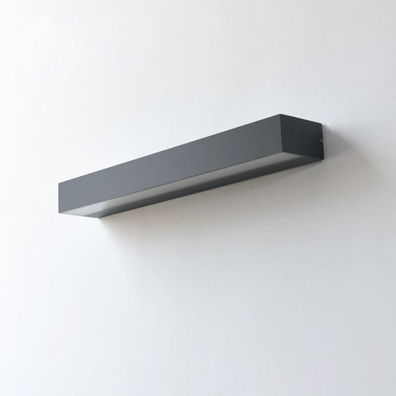 Modern Minimalist Rectangular Bar Aluminum LED Waterproof Wall Sconce Lamp for Garden