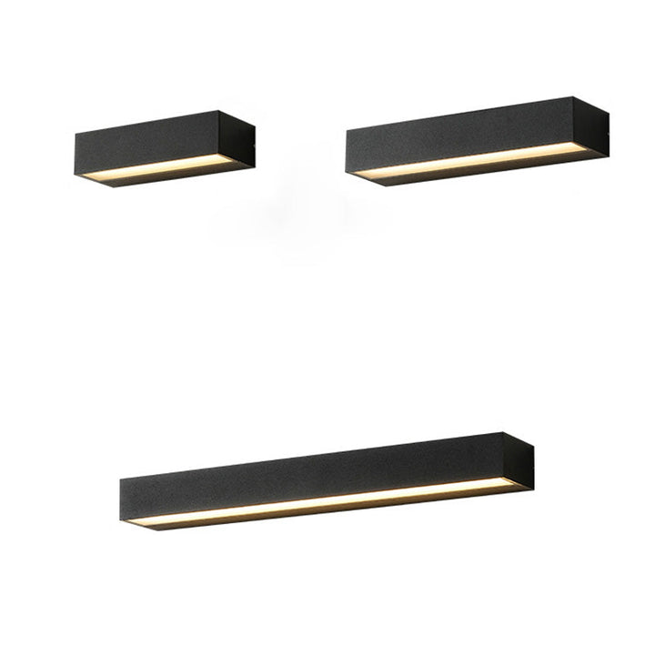 Modern Minimalist Rectangular Bar Aluminum LED Waterproof Wall Sconce Lamp for Garden-Orizon Depot