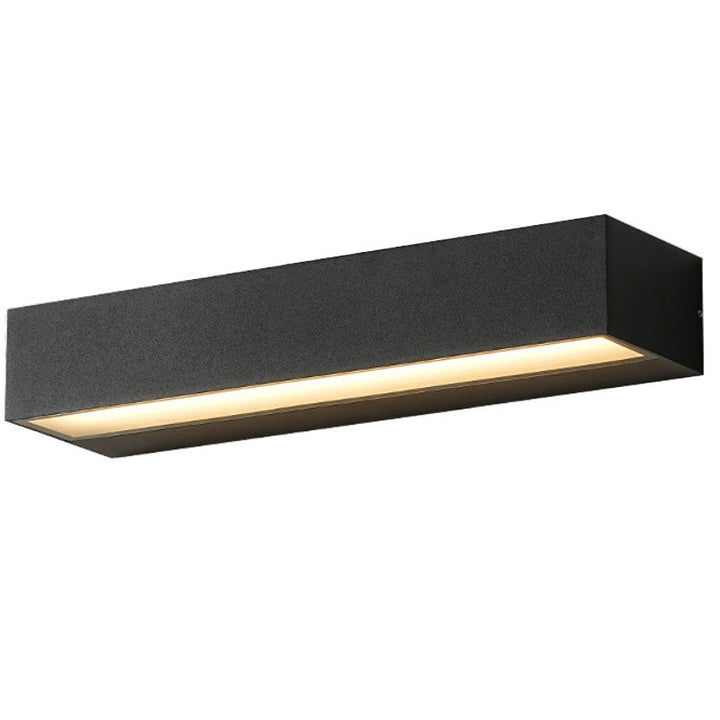 Modern Minimalist Rectangular Bar Waterproof Aluminum LED Wall Sconce Lamp For Garden-Orizon Depot