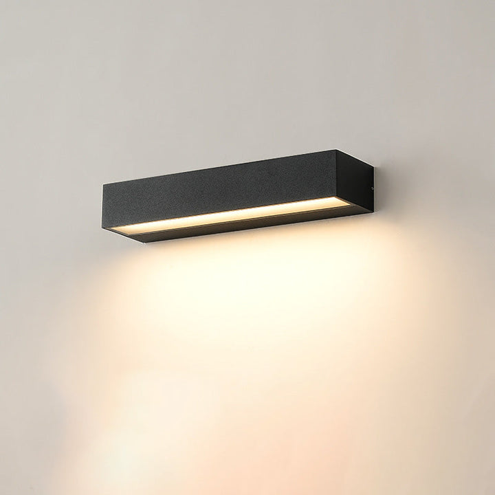 Modern Minimalist Rectangular Bar Aluminum LED Waterproof Wall Sconce Lamp for Garden-Orizon Depot