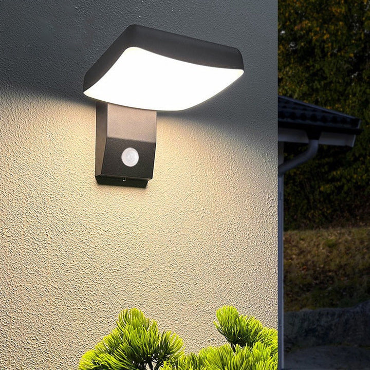 Modern Minimalist Waterproof Rotatable Aluminum PC Square Round LED Wall Sconce Light For Outdoor Patio-Orizon Depot