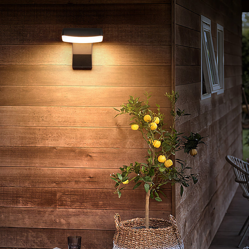 Modern Minimalist Waterproof Rotatable Aluminum PC Square Round LED Wall Sconce Light For Outdoor Patio-Orizon Depot
