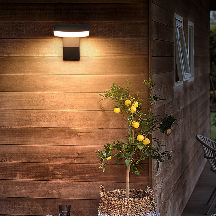 Modern Minimalist Waterproof Rotatable Aluminum PC Square Round LED Wall Sconce Light For Outdoor Patio-Orizon Depot